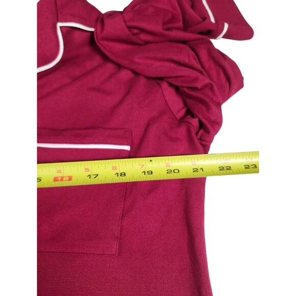 ALFANI  Super Soft Long-Sleeve Top & Pants Pajama Set Maroon Red Size LARGE NWT - Picture 5 of 5